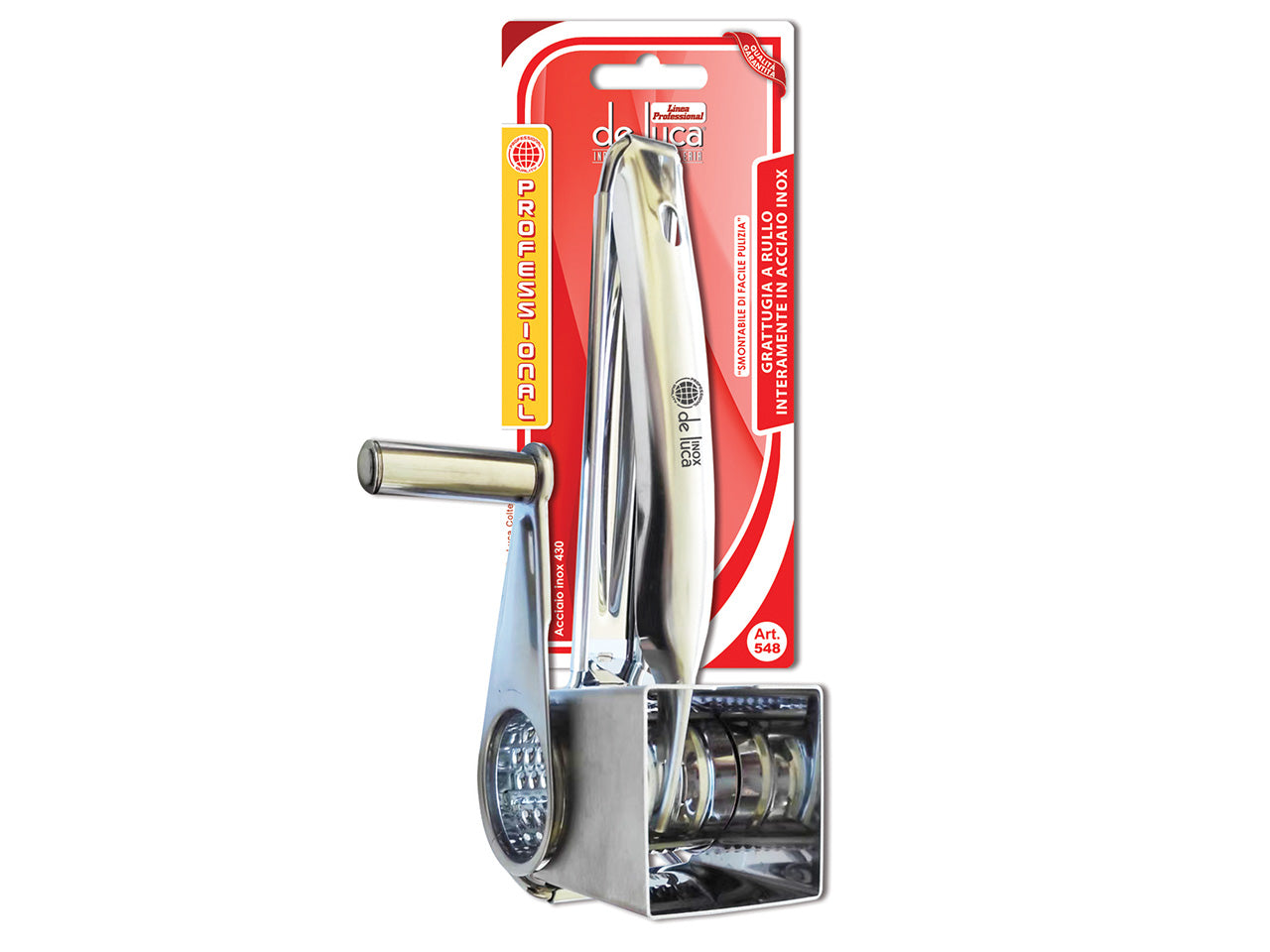 Grattuggia a rullo in acciaio inox