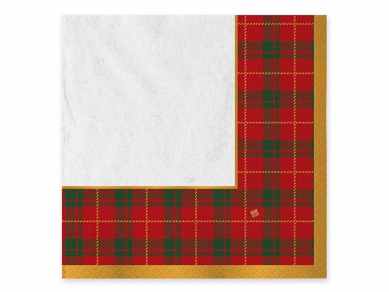 Tovagliolo carta scozzese 20 pezzi 33x33cm