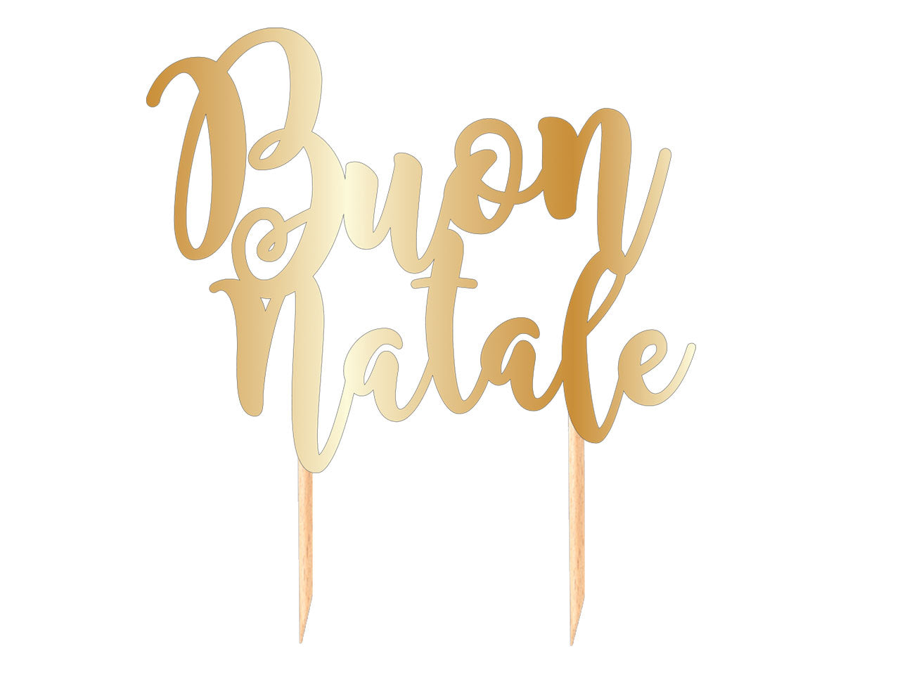 Cake topper buon natale gold