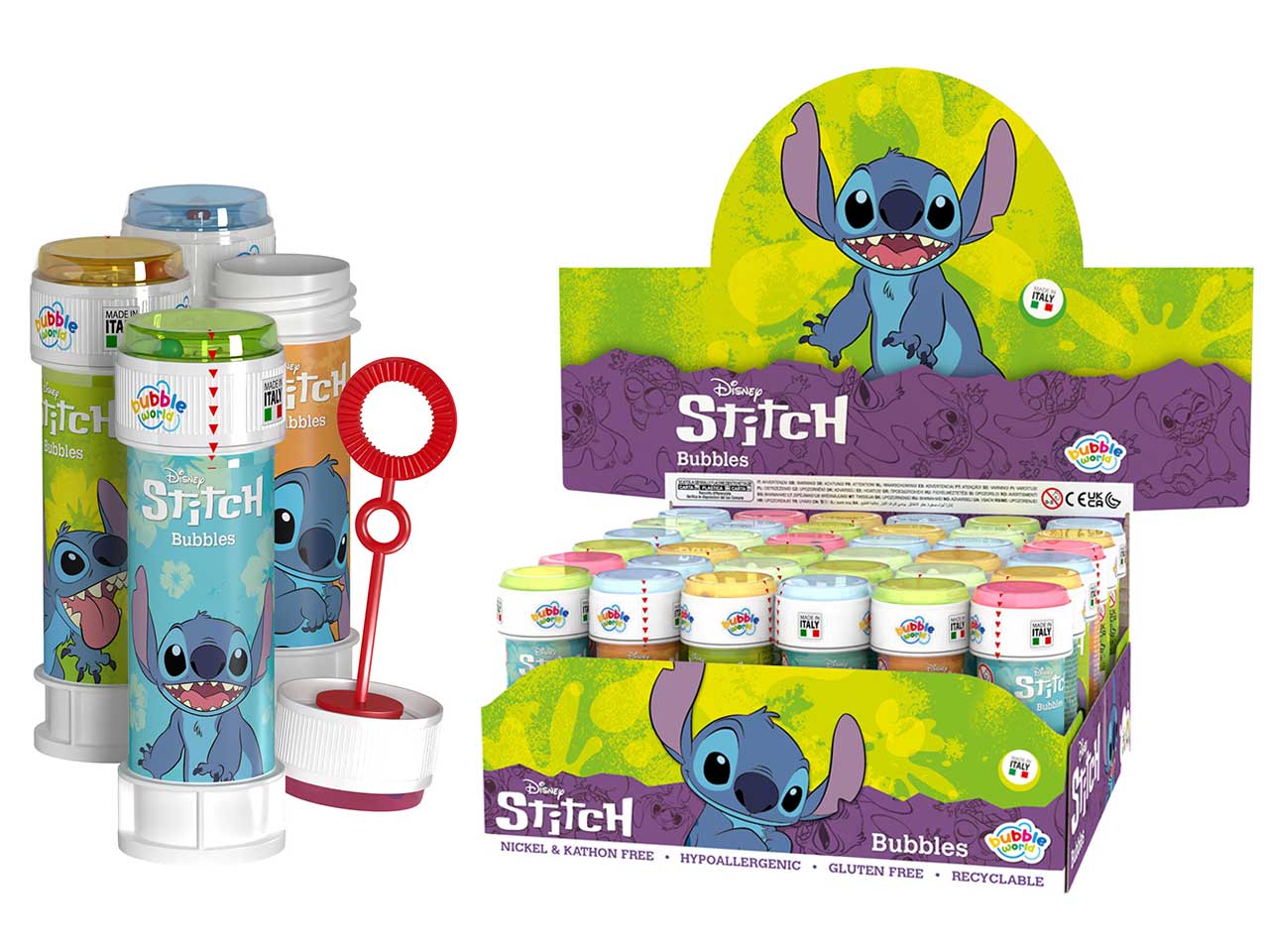 Stitch bolle di sapone