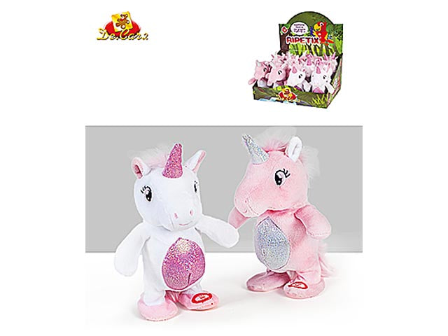 Peluche  Ripetix Unicorno 2 colorazioni H20Cm