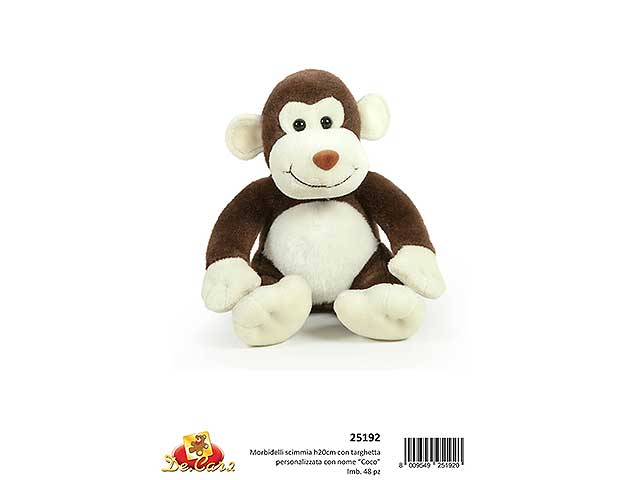 Peluche morbidelli scimmietta coco h.20cm
