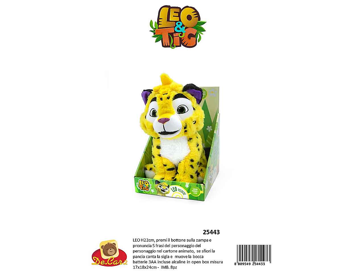 Peluche leotig 22cm 25443 $