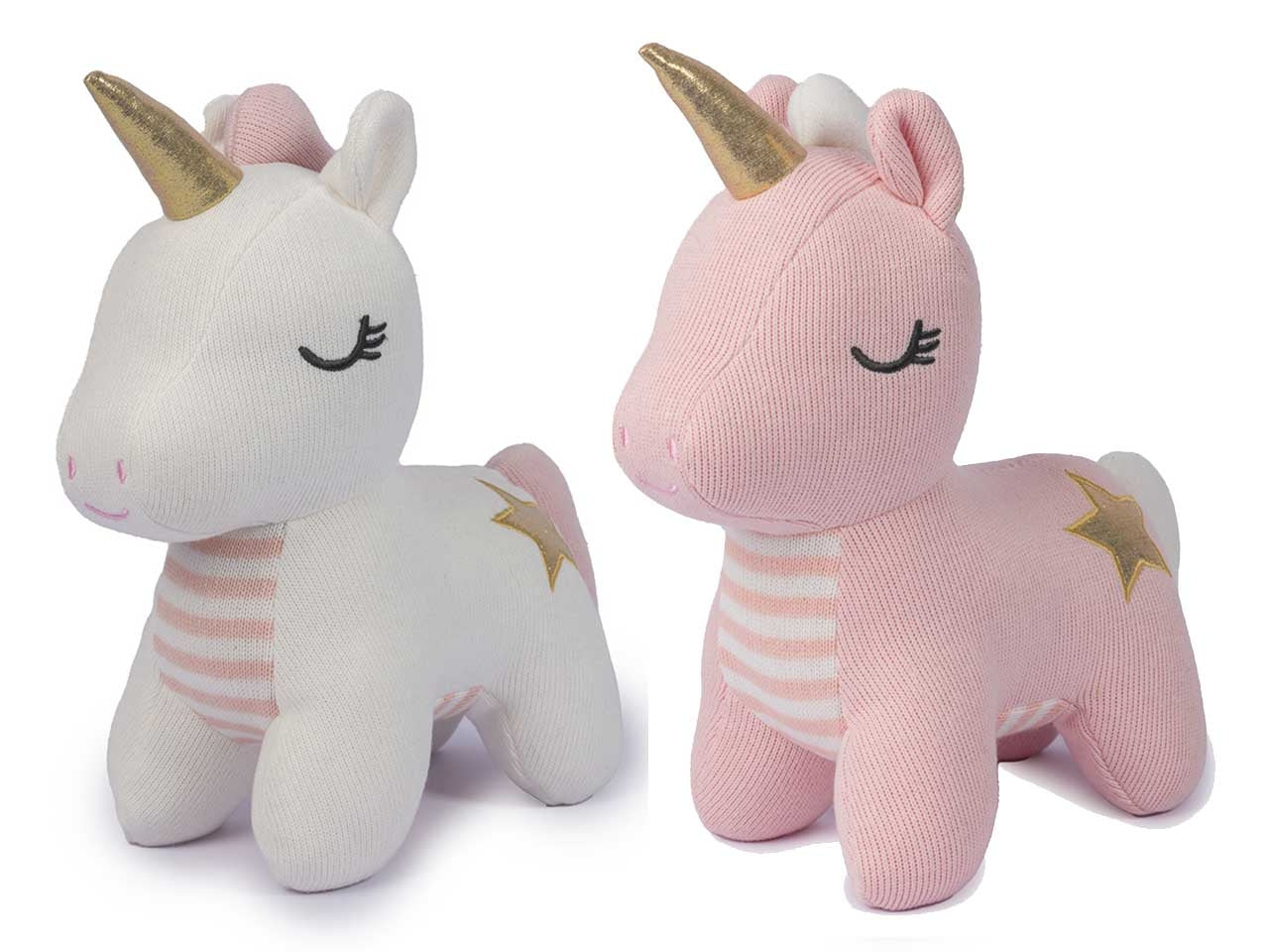 Peluche unicorno 25cm lavorazione tipo uncinetto