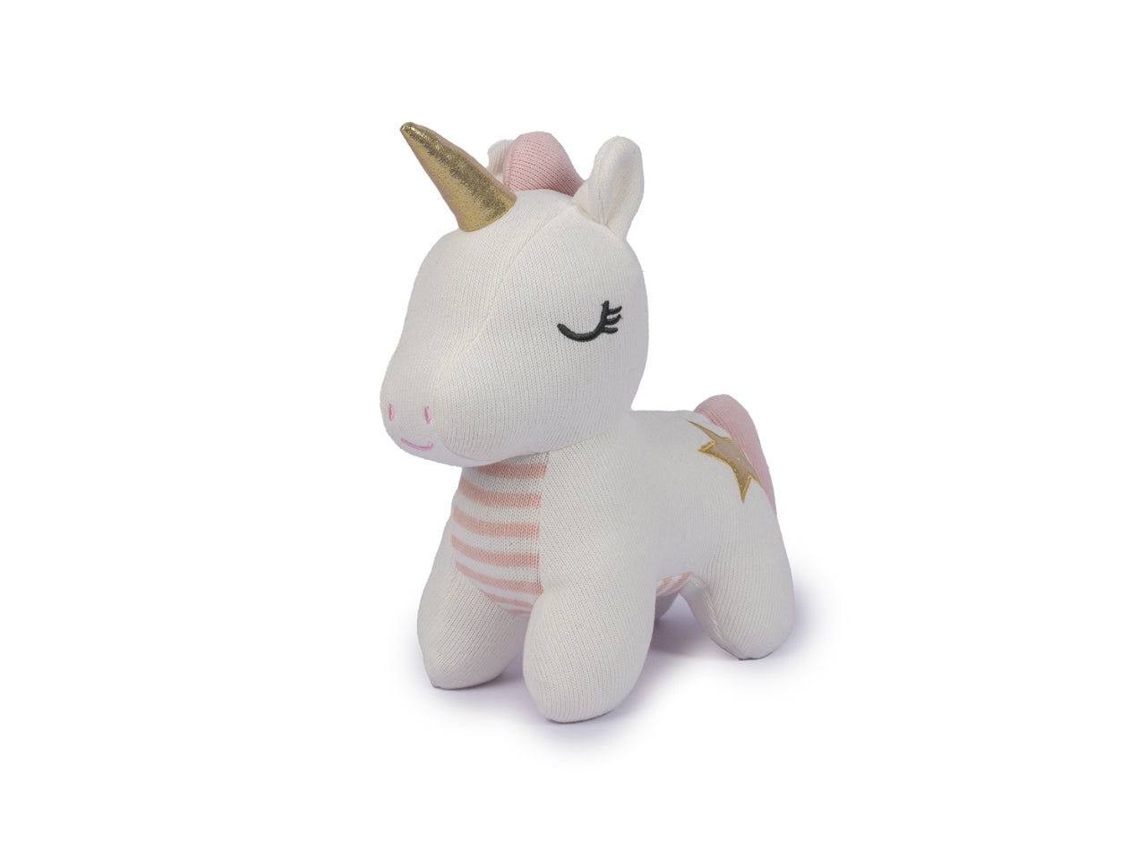 Peluche unicorno 25cm lavorazione tipo uncinetto