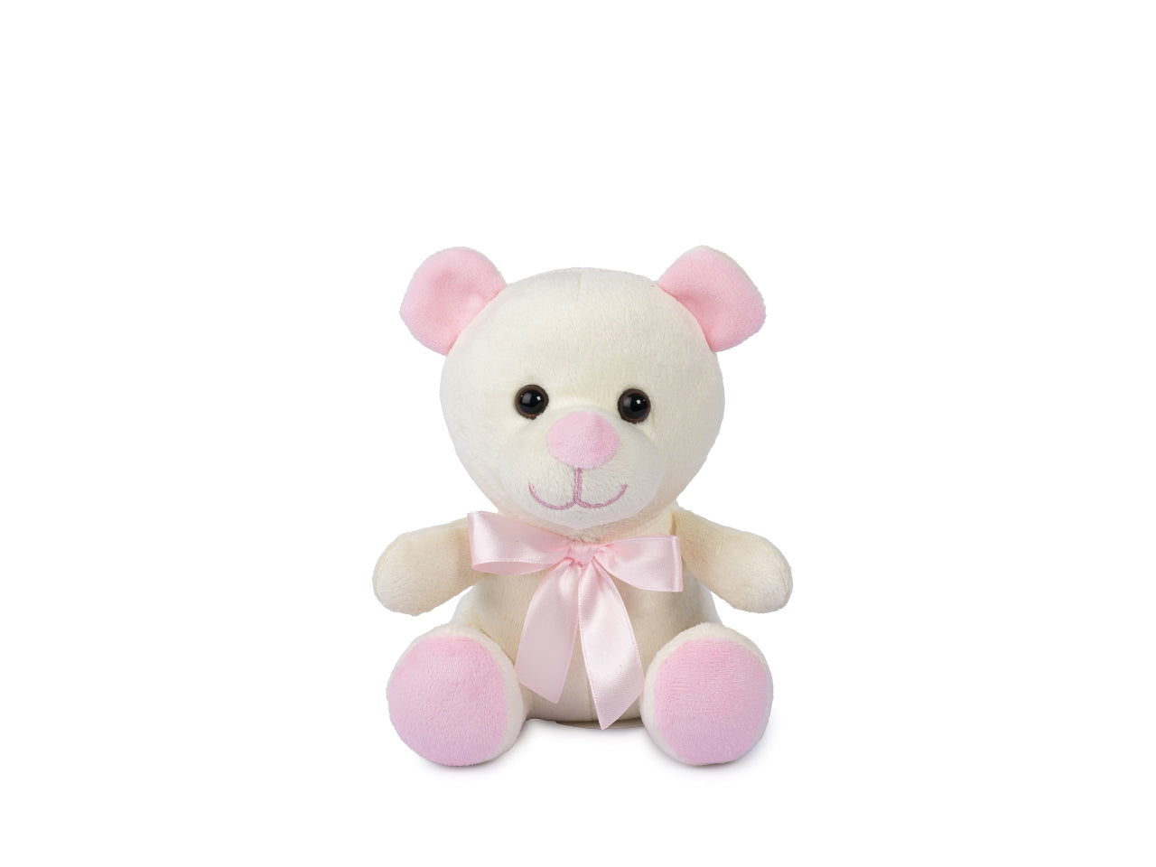 Peluche  Orsetto H16Cm Dettgli Rosa Azzurro Assortiti