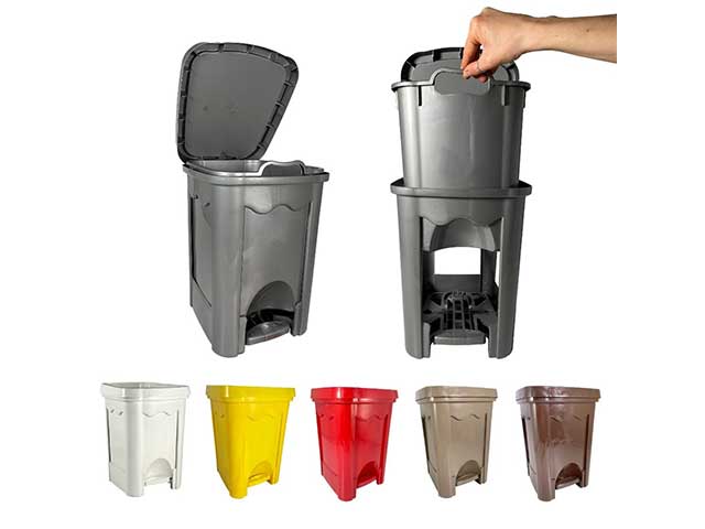 Eco pattumiera 16lt 7516 silver