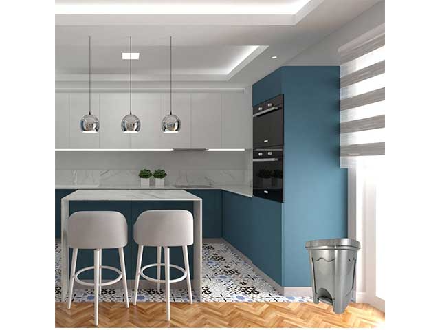 Eco pattumiera 16lt 7516 silver