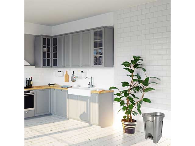 Eco pattumiera 16lt 7516 silver