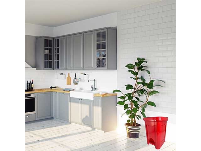 Eco pattumiera 16lt 7518 rossa