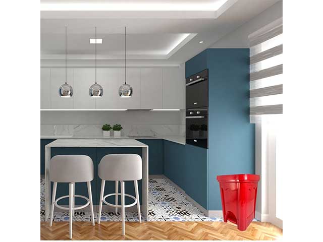 Eco pattumiera 16lt 7518 rossa