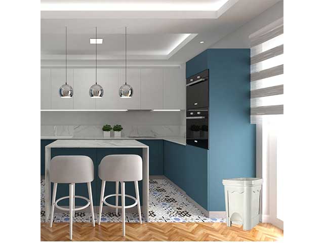 Eco pattumiera 6lt 7530 bianca