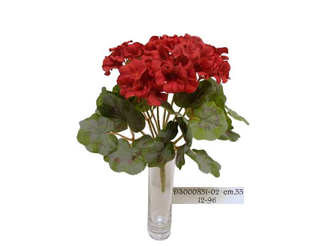Mazzo di geranio colore rosso 33cm