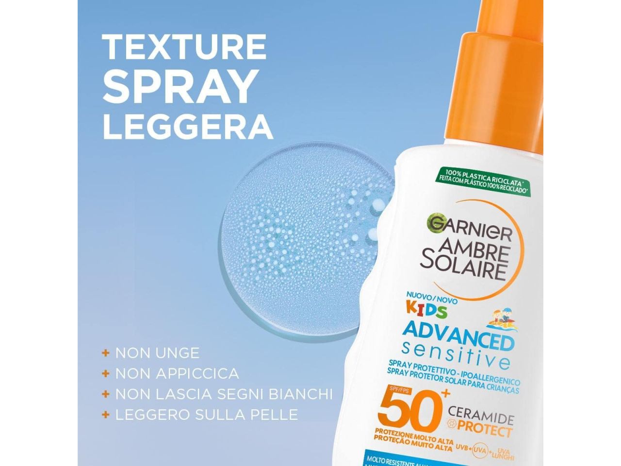 Ambra solaire kids advanced sensitive ceramide protect fps50+ e spray 150ml
