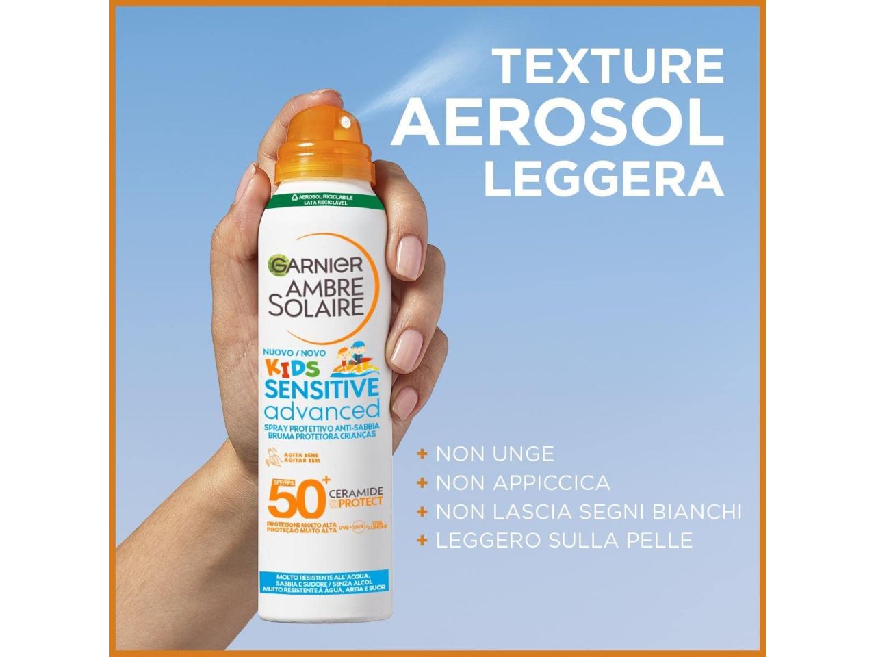 Ambra solaire advanced sensitive kids spray aereosol spf50+ 150ml