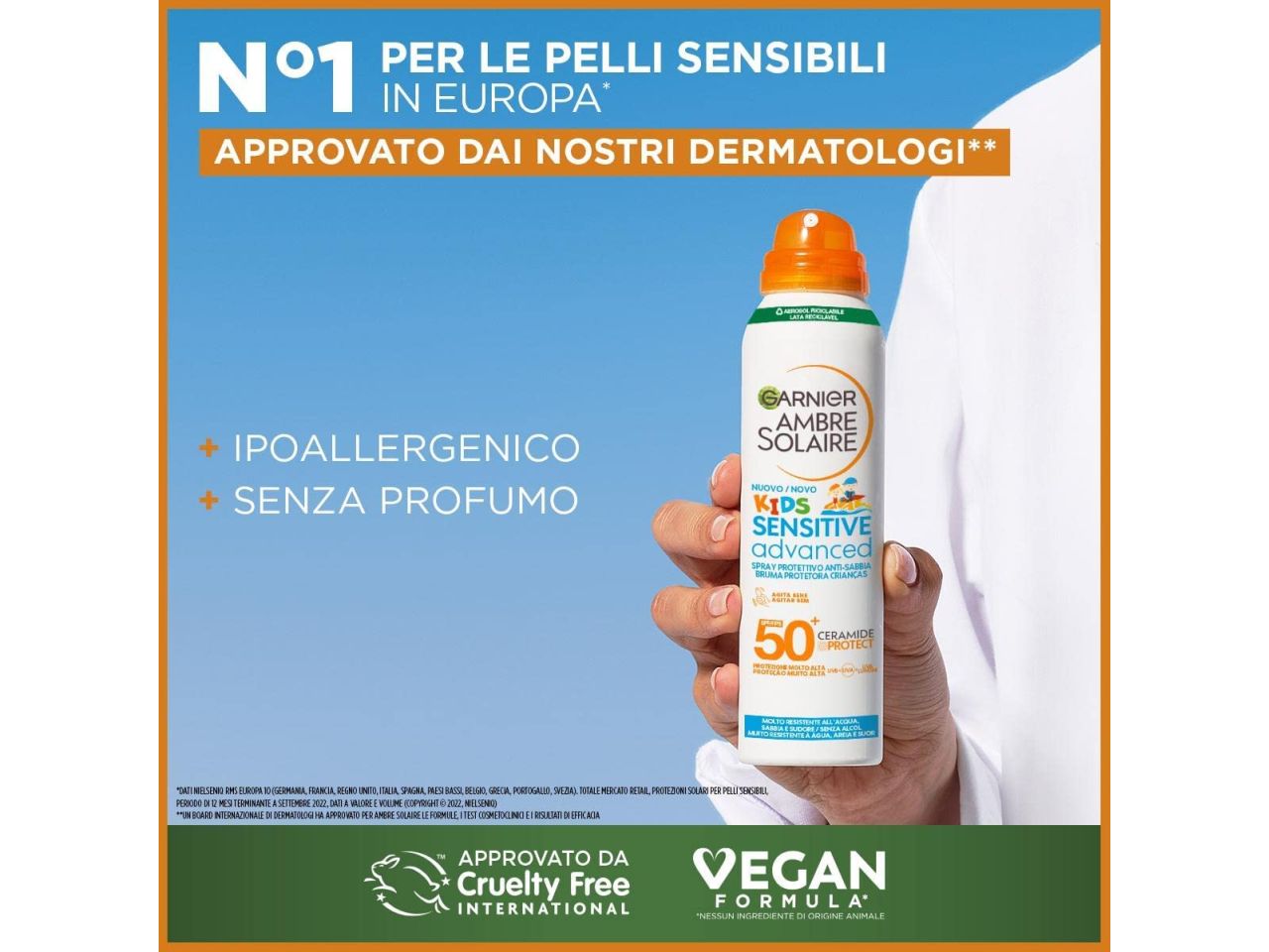 Ambra solaire advanced sensitive kids spray aereosol spf50+ 150ml