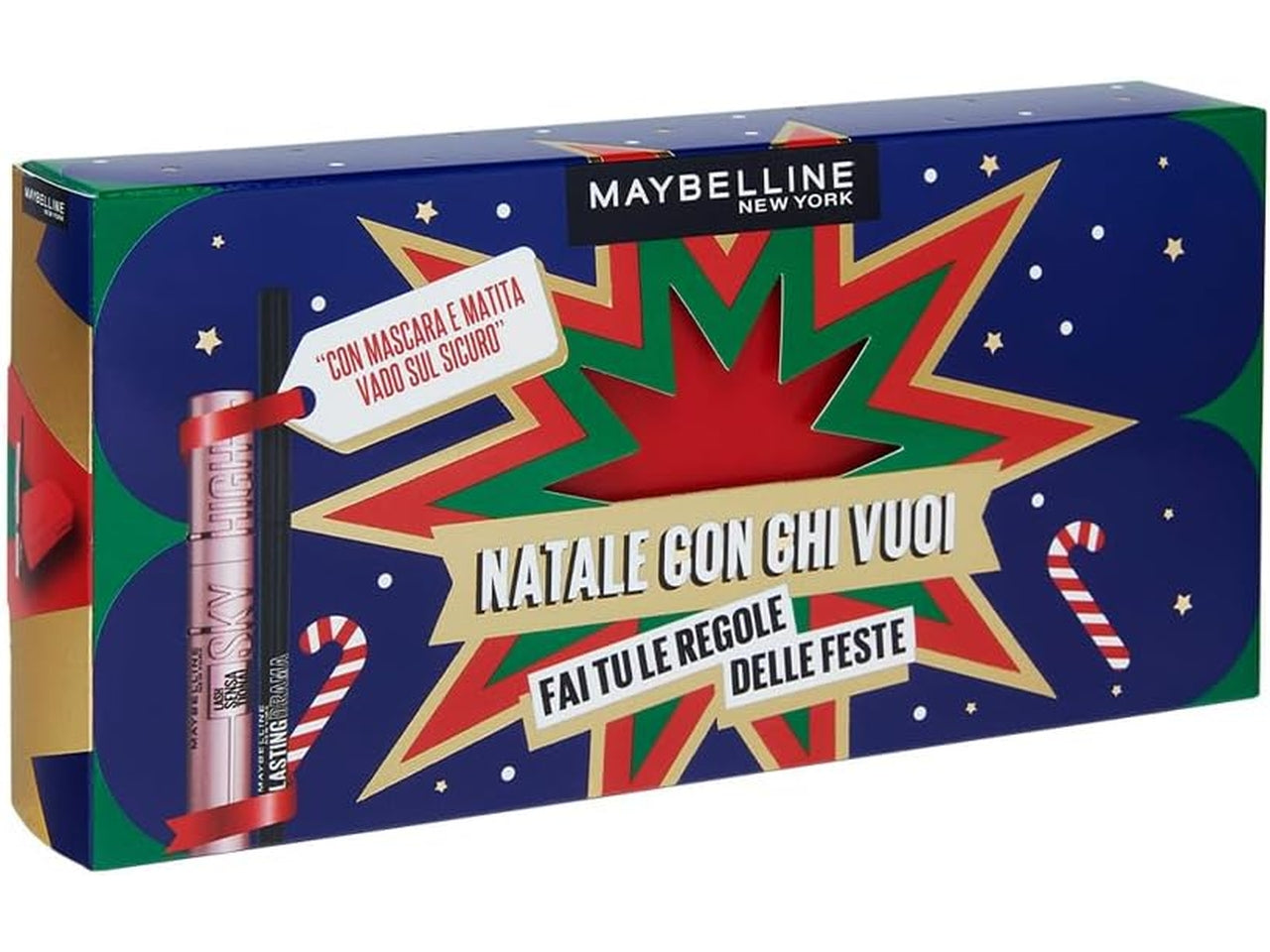 Maybelline coffret mascara sky high + matita lasting black, Sesso: f | Maybelline