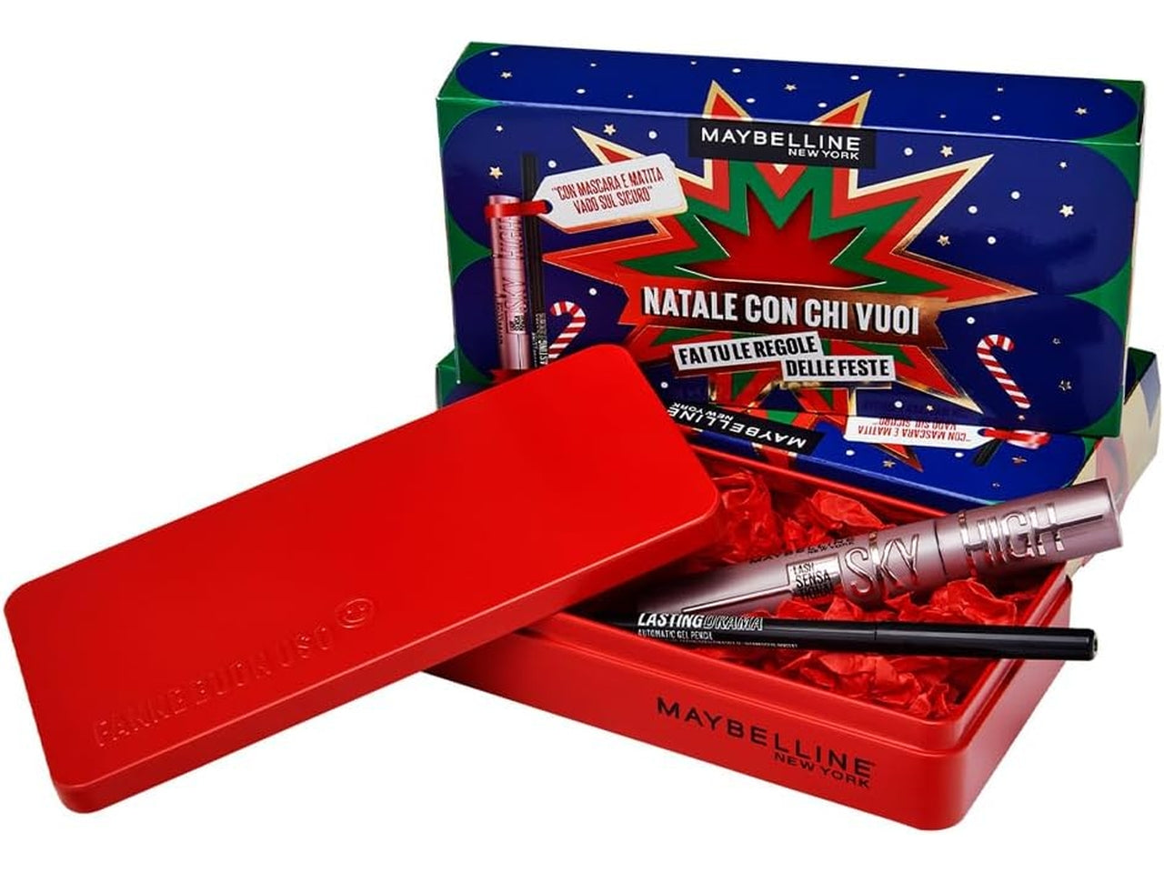 Maybelline coffret mascara sky high + matita lasting black, Sesso: f | Maybelline