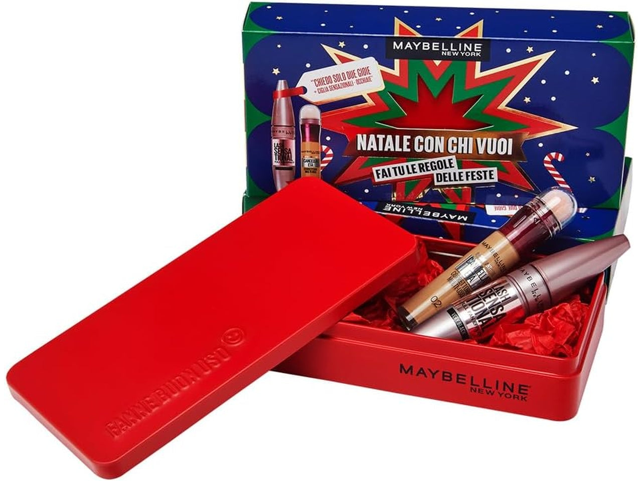 Maybelline coffret mascara ciglia sensazionali + correttore cancella eta' 02, Sesso: f | Maybelline