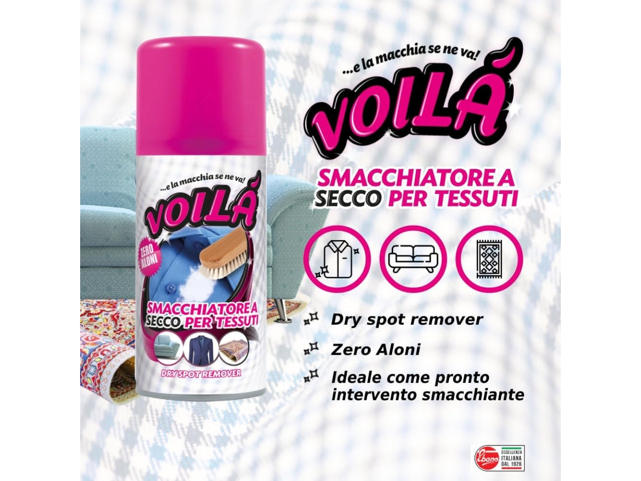 Voila' spray smacchiatore a secco per tessuti 200ml
