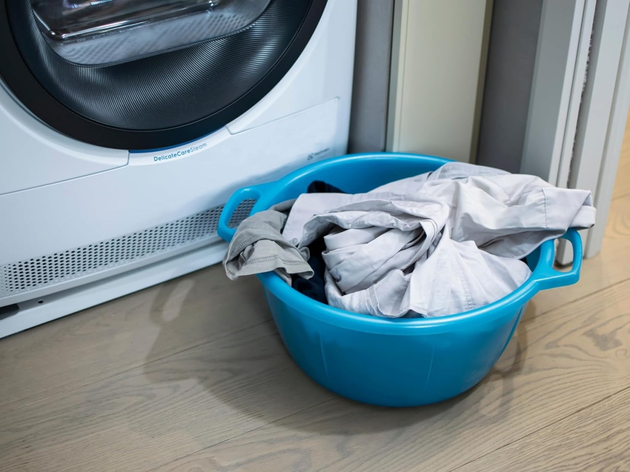 Bacinella bagno per bucato tonda colore azzurro diametro 50 cm