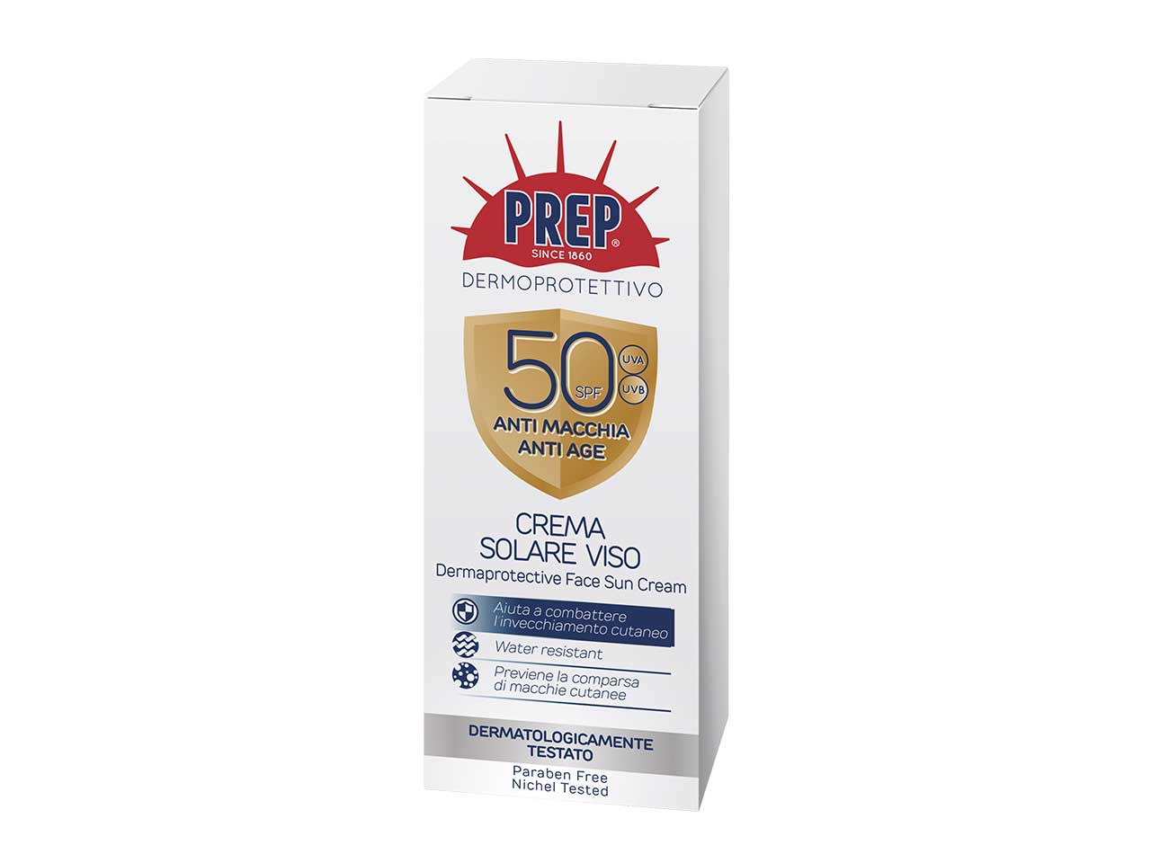 Prep crema solare viso antiage spf50 da 50ml