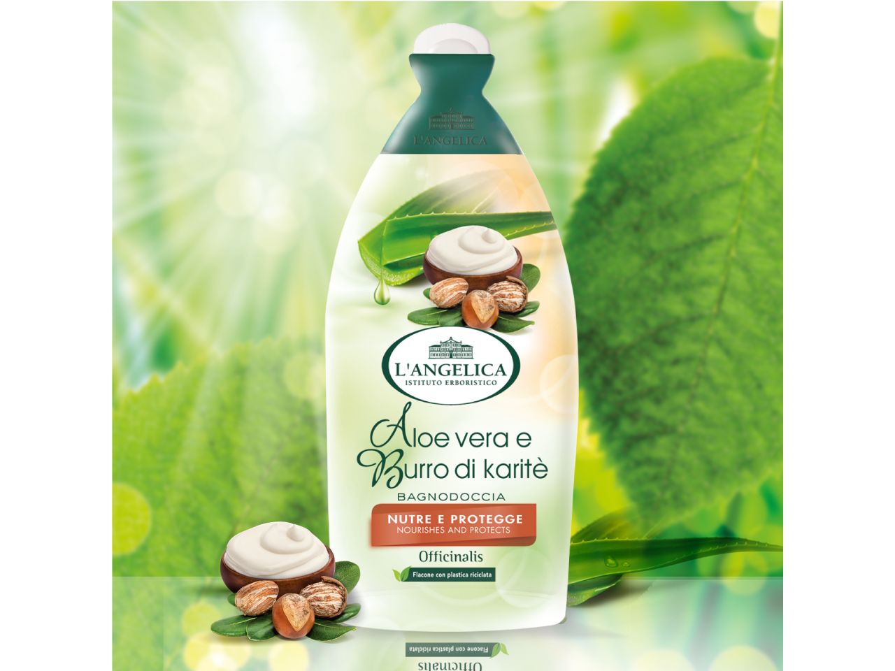 Bagnoschiuma officinalis fragranza aloe e burroka capacita' 500ml$