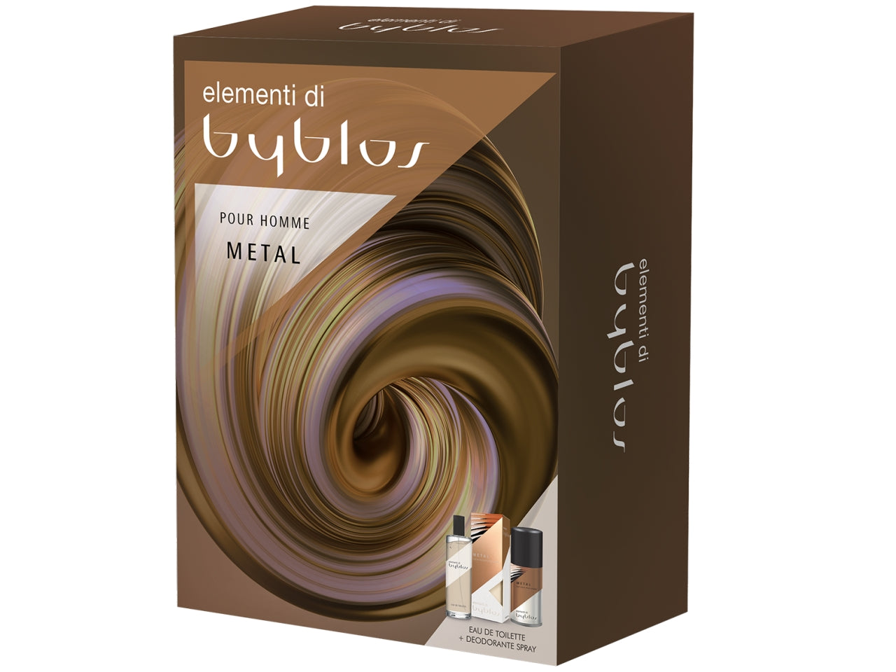 Set regalo byblos elementi metal eau de toilette 120ml + deodorante 150ml