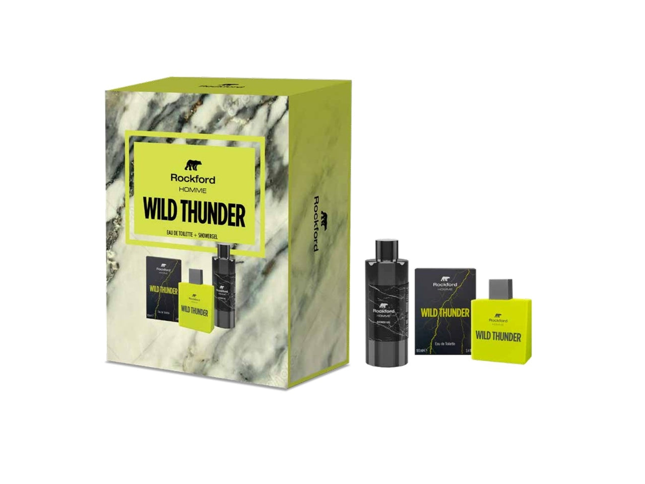 Rockford wildthunder, confezione con edt 100ml + gel doccia 250ml