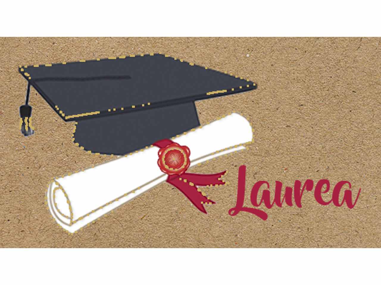 Biglietti bomboniera formato A4 da 100 pezzi tocco laurea