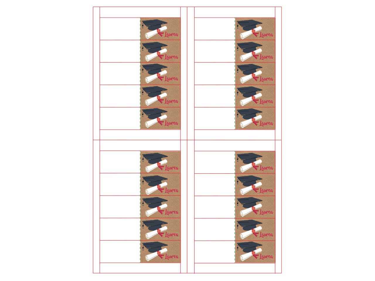 Biglietto bomboniera 100 pezzi laurea