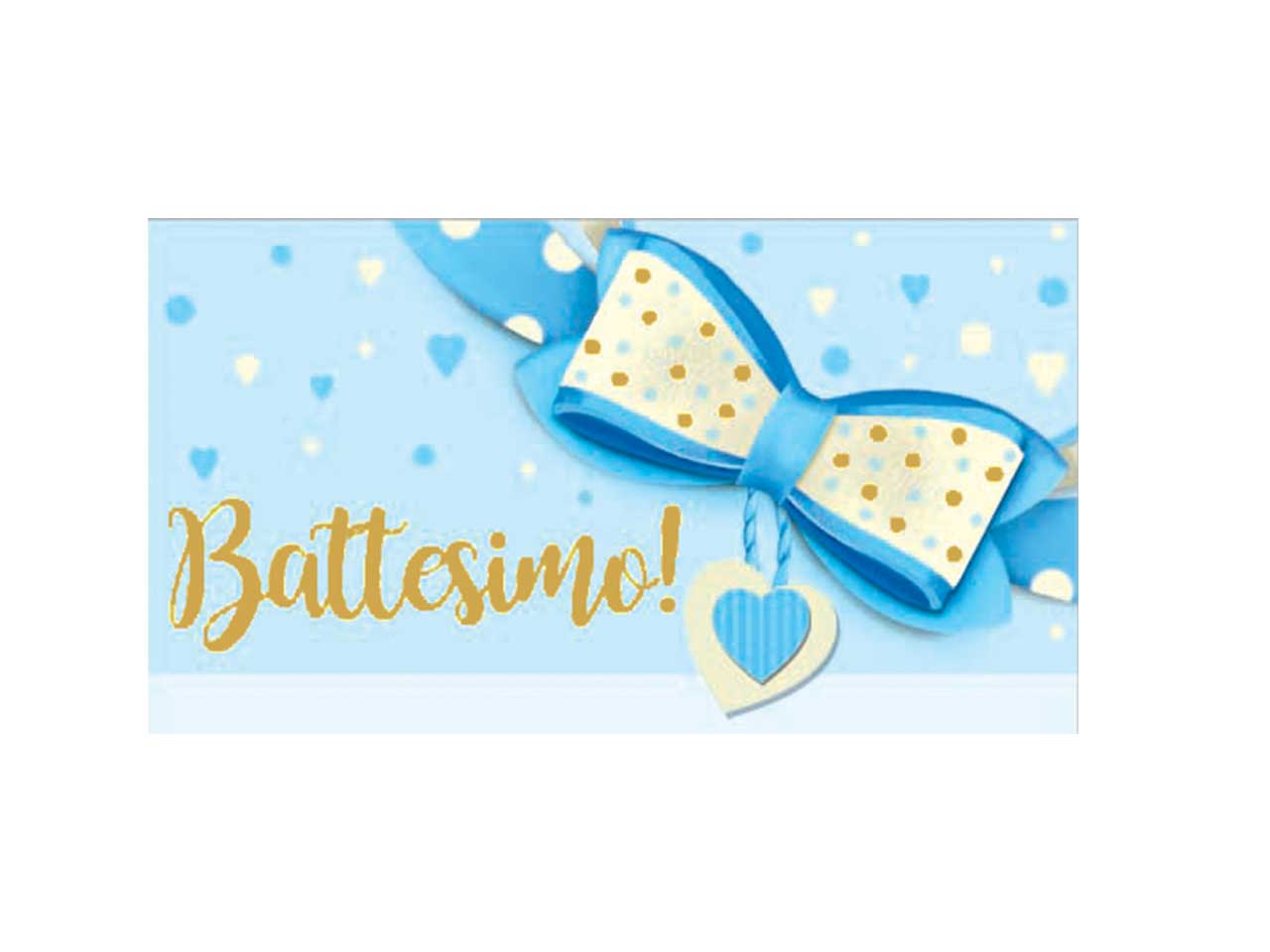Biglietto bomboniera 100 pezzi battesimo