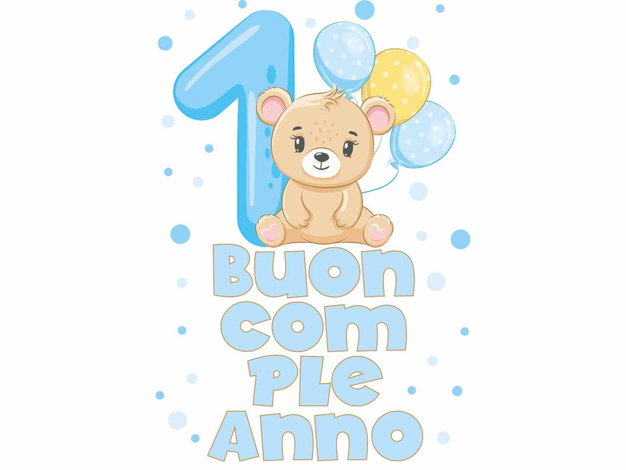 Biglietto auguri per primo compleanno
