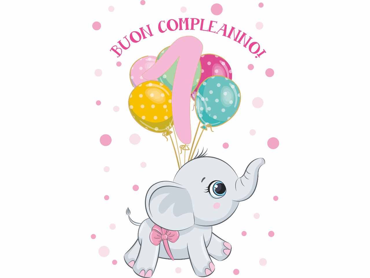 Biglietto auguri per primo compleanno