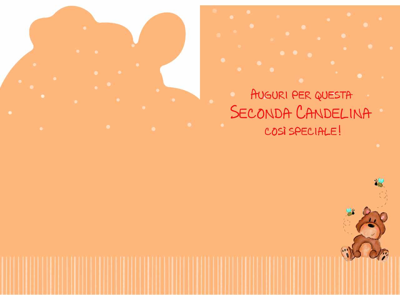 Biglietto auguri buon primo compleanno per bimbi