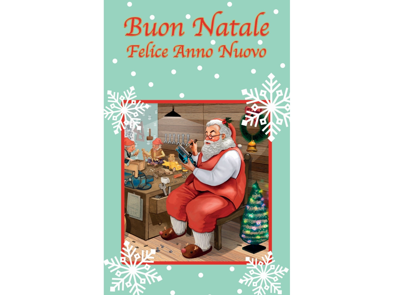 Biglietti buon natale 9x14cm - la confezione contiene 6 bigliettini