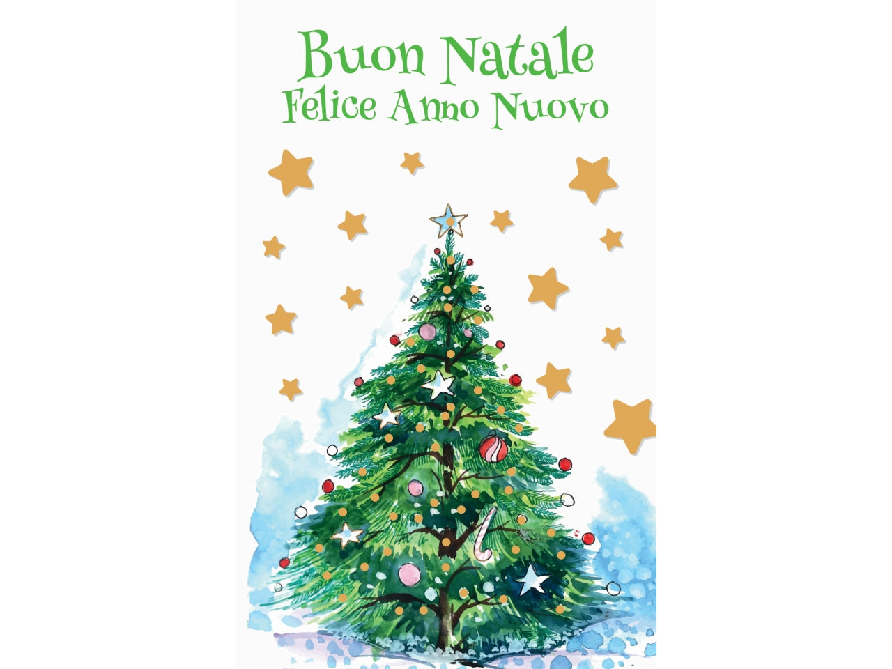 Biglietti buon natale 9x14cm - la confezione contiene 6 bigliettini