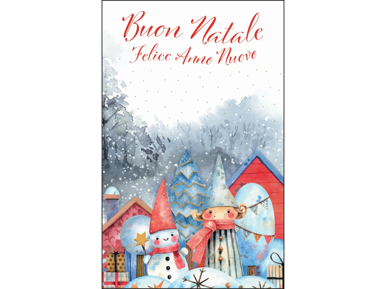 Biglietti buon natale 9x14cm - la confezione contiene 6 bigliettini