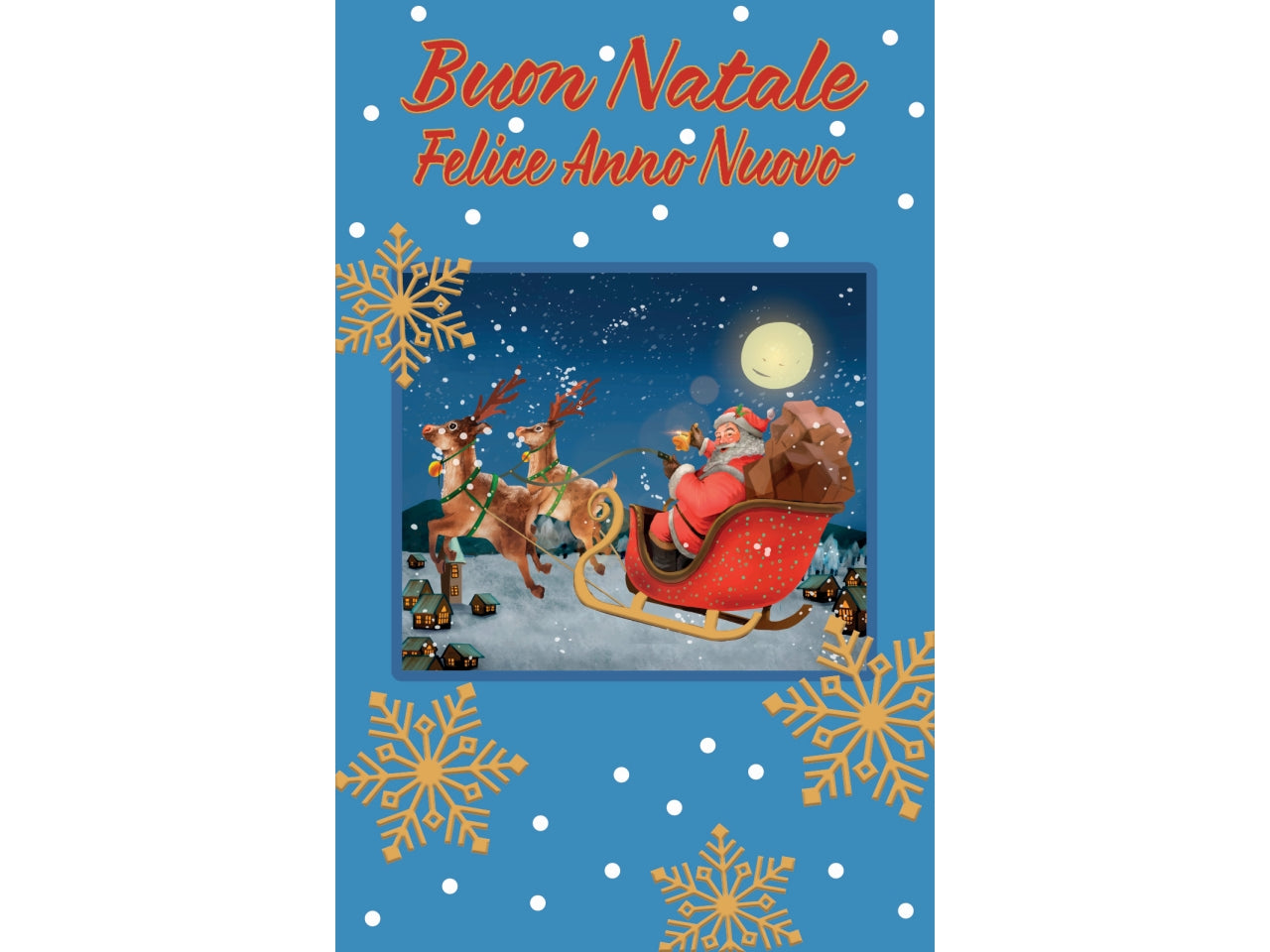 Biglietti buon natale 9x14cm - la confezione contiene 6 bigliettini