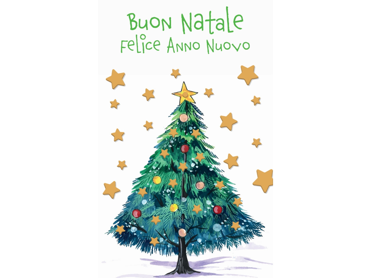 Biglietti buon natale 9x14cm - la confezione contiene 6 bigliettini