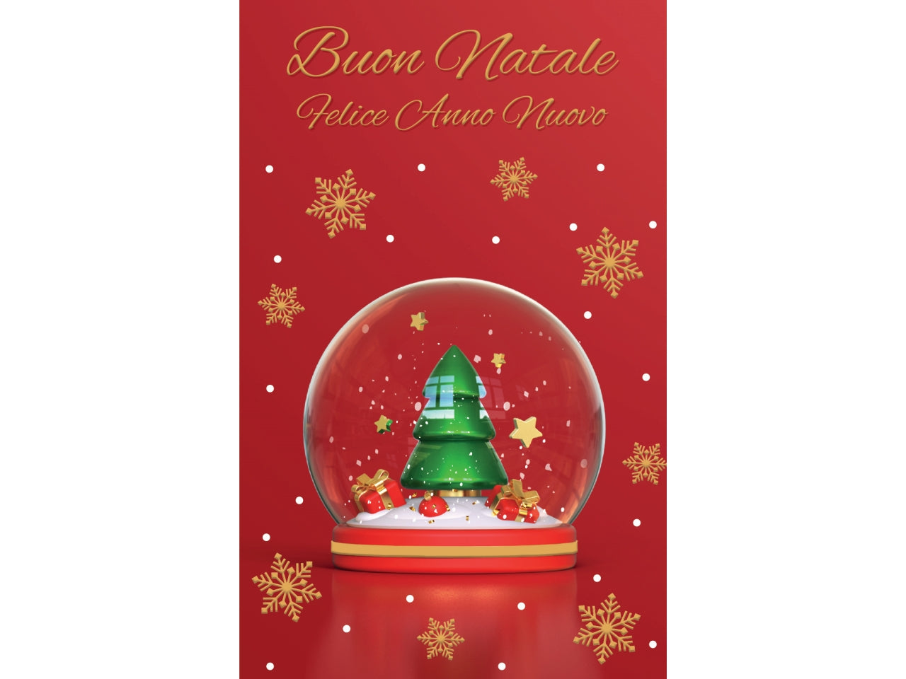 Biglietti buon natale 9x14cm - la confezione contiene 6 bigliettini