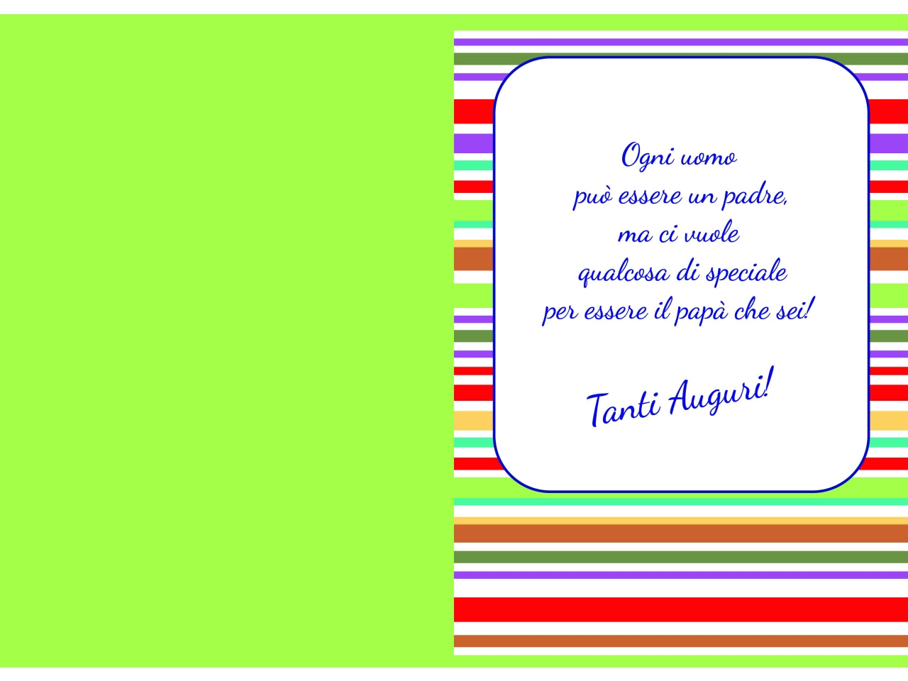 Biglietto festa del papa'