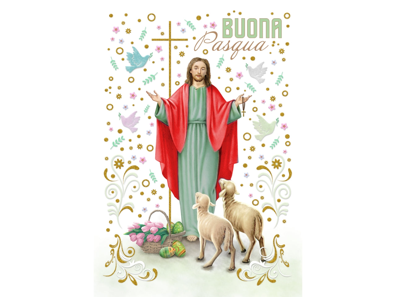 Biglietto pasqua sacra