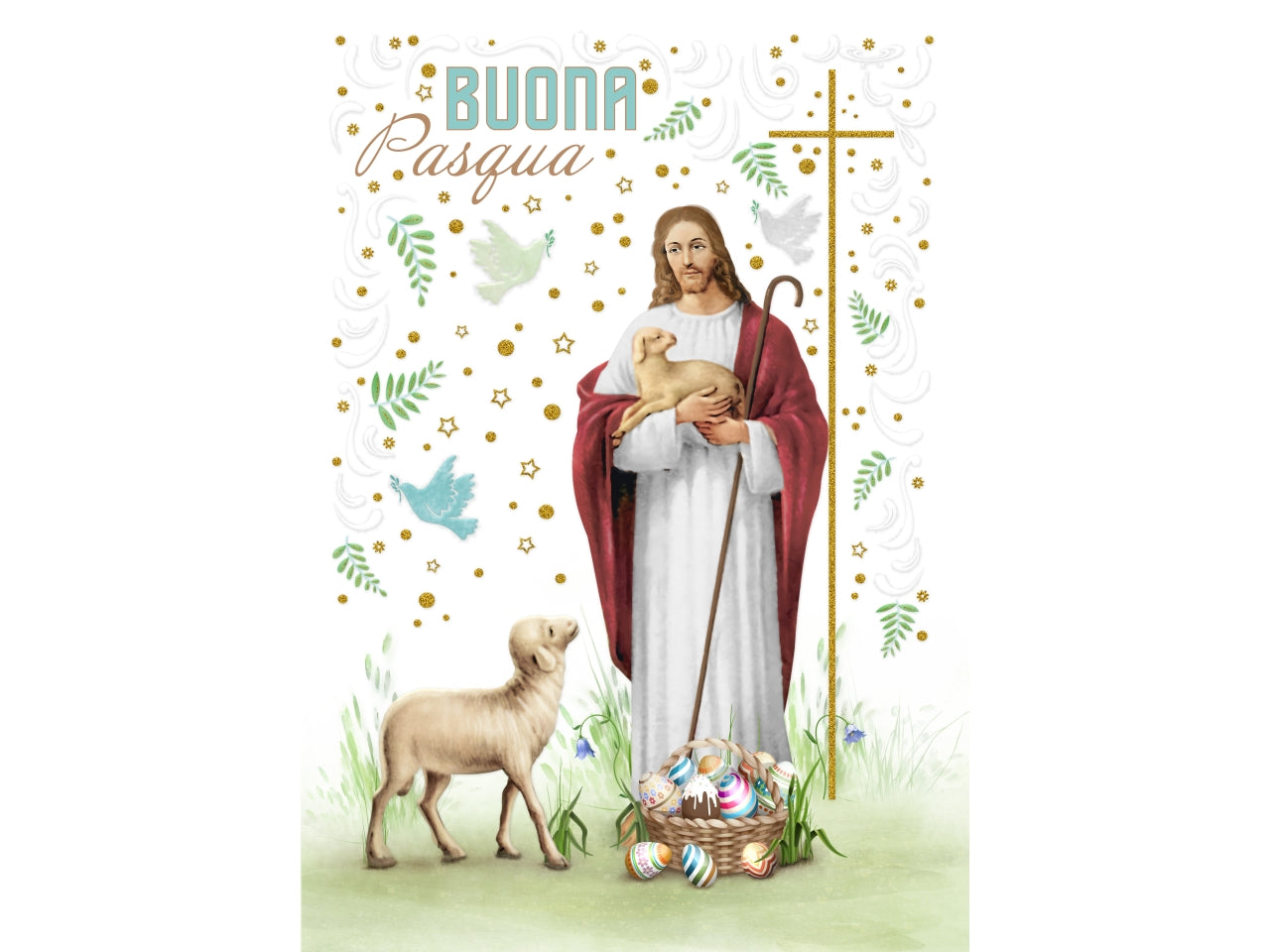 Biglietto pasqua sacra