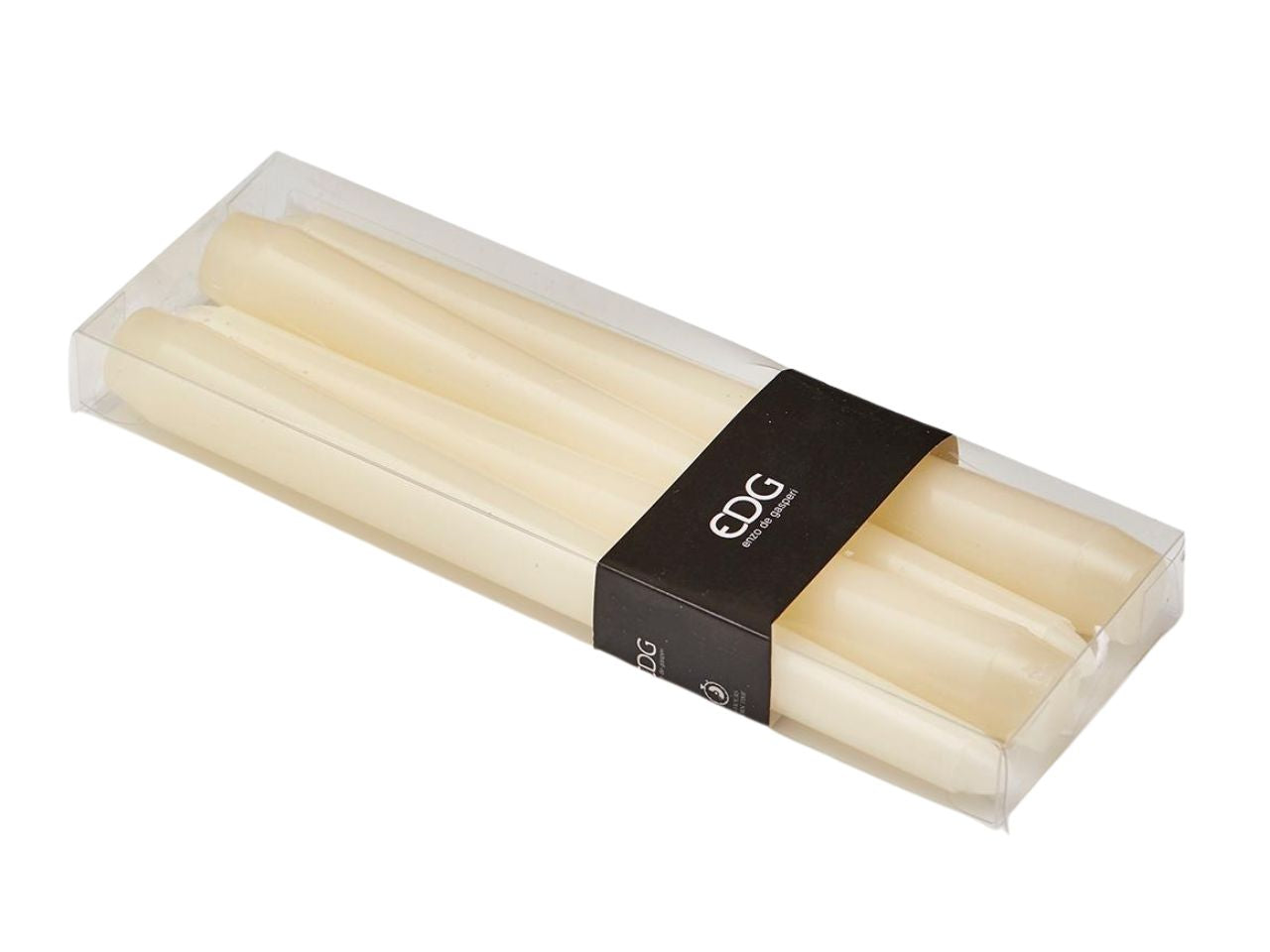 Candela a stelo confezione da 4 pezzi h.20cm avorio