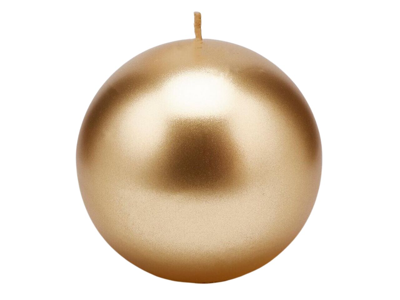 Candela a sfera misura d.10cm colore oro