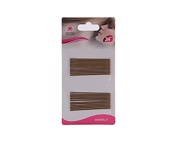 Ferretti lunghi lisci caffe' 24 pezzi 43151