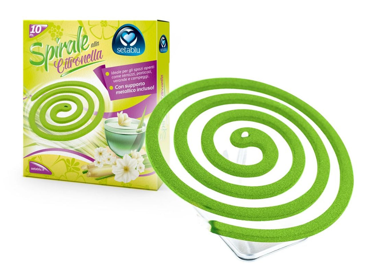 Spirali citronella - la confezione contiene 10 spirali