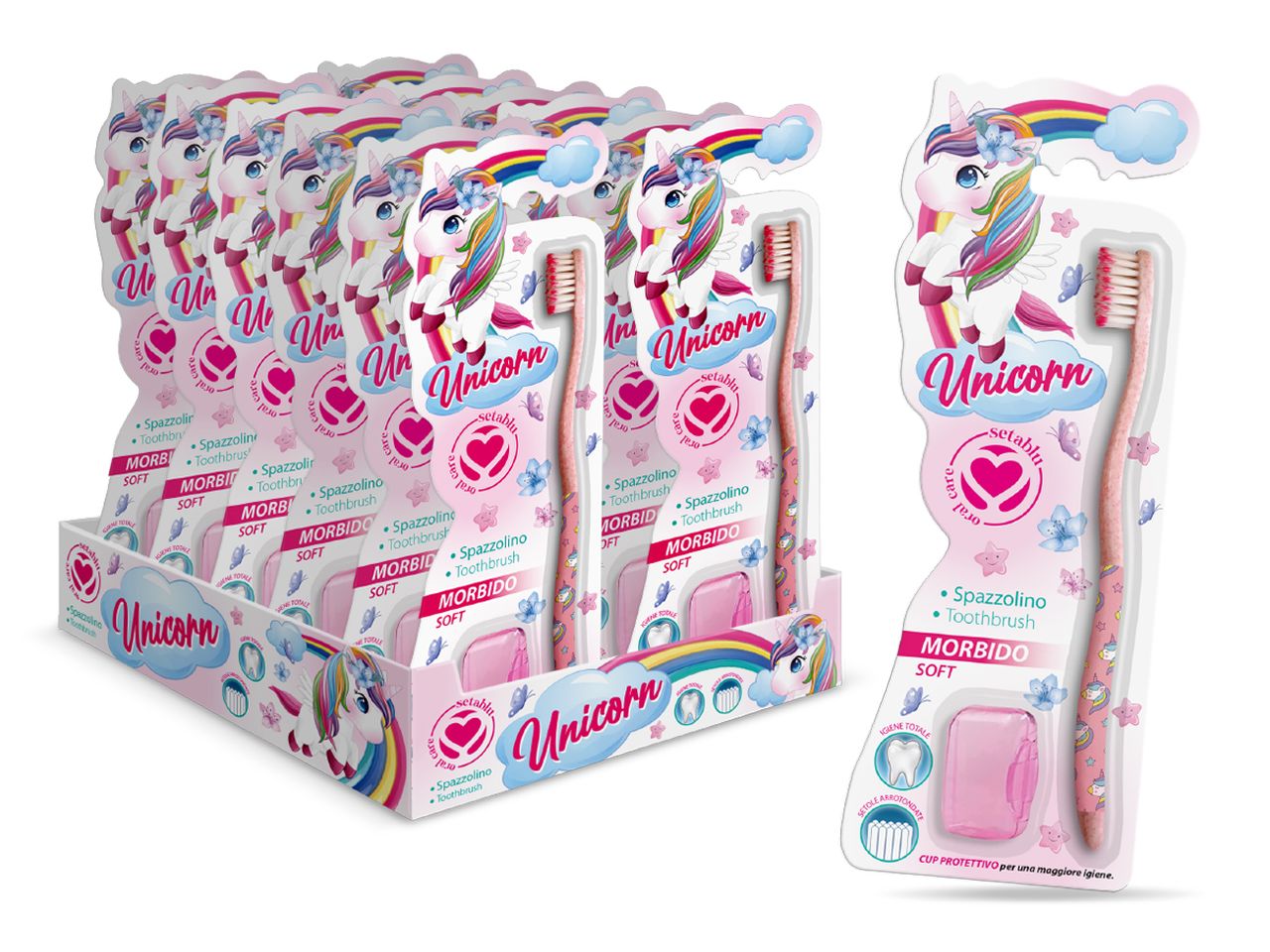 Spazzolino da denti baby unicorno