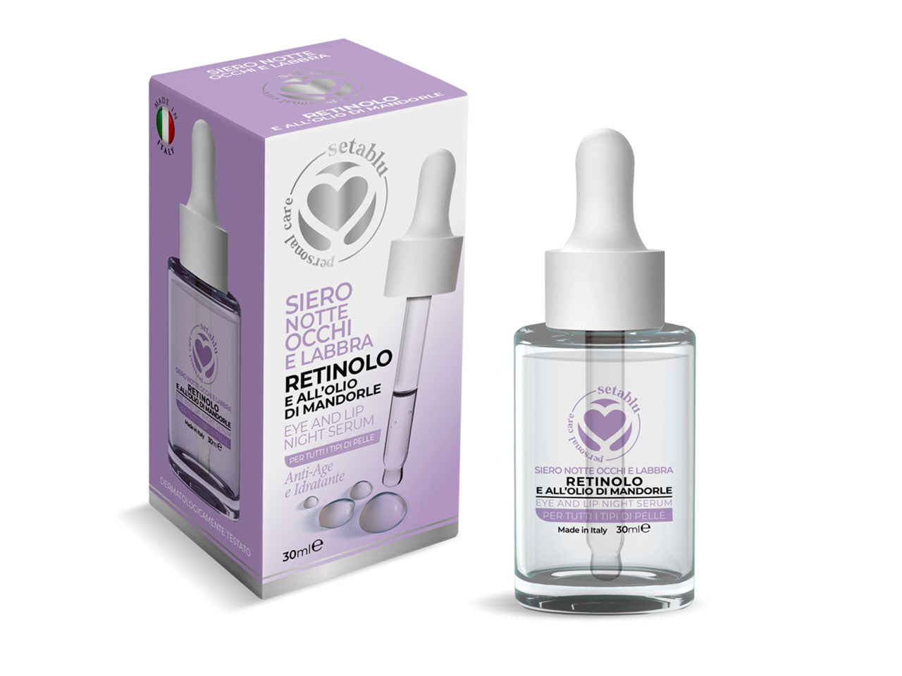 Siero occhi e labbra notte al retinolo formato da 30ml